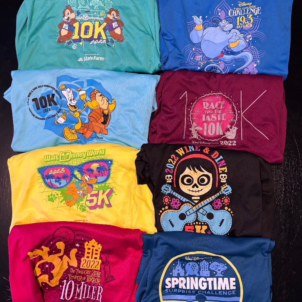 Lot of 16 RunDisney event and finisher shirts